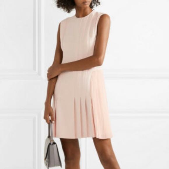 THEORY ADMIRAL PLEATED SHORT PALE PINK DRESS 2